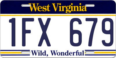 WV license plate 1FX679