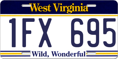 WV license plate 1FX695