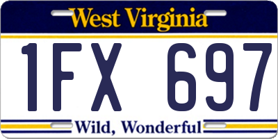 WV license plate 1FX697