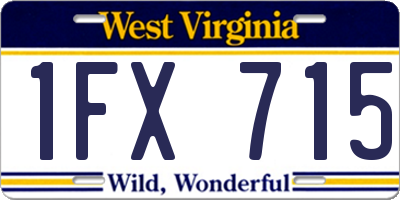 WV license plate 1FX715