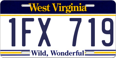 WV license plate 1FX719