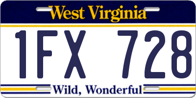 WV license plate 1FX728