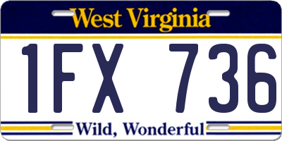 WV license plate 1FX736