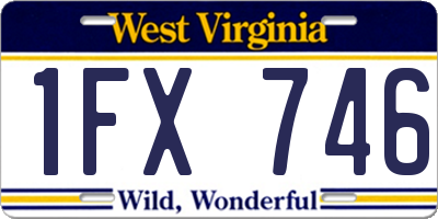 WV license plate 1FX746