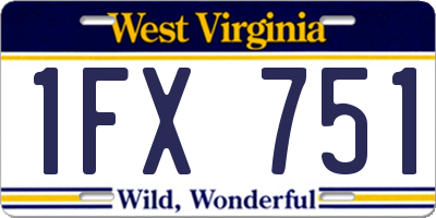 WV license plate 1FX751