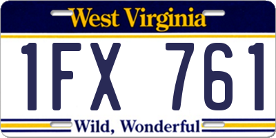 WV license plate 1FX761