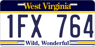 WV license plate 1FX764