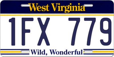 WV license plate 1FX779