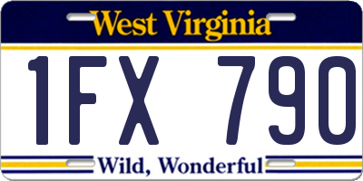WV license plate 1FX790