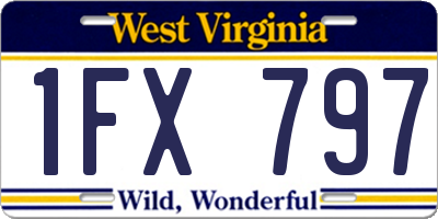 WV license plate 1FX797