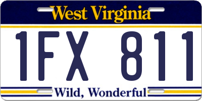 WV license plate 1FX811