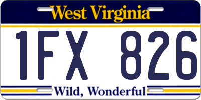 WV license plate 1FX826