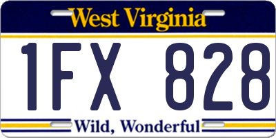 WV license plate 1FX828
