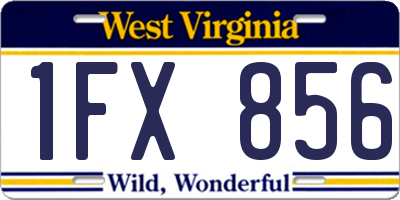 WV license plate 1FX856