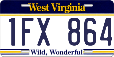 WV license plate 1FX864