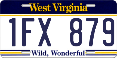 WV license plate 1FX879