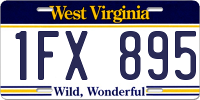 WV license plate 1FX895