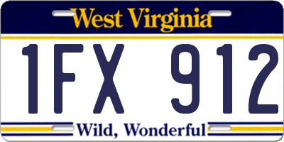WV license plate 1FX912