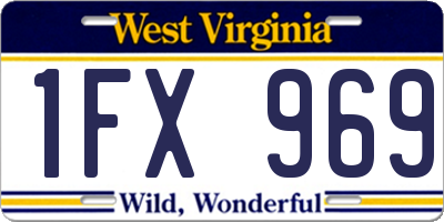 WV license plate 1FX969