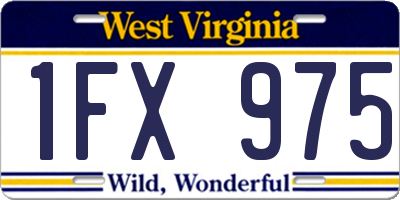 WV license plate 1FX975