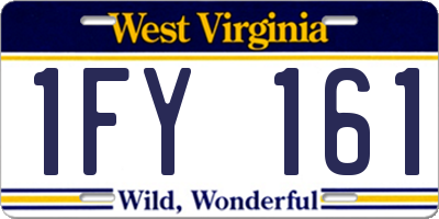 WV license plate 1FY161