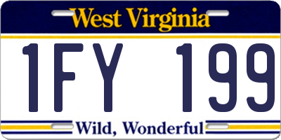 WV license plate 1FY199