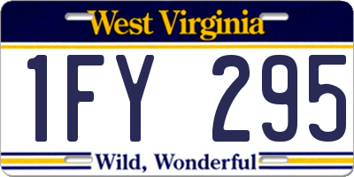 WV license plate 1FY295