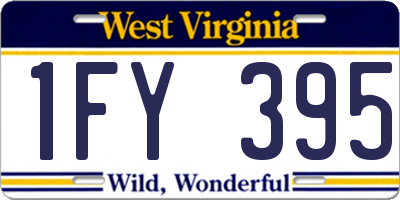 WV license plate 1FY395