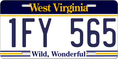 WV license plate 1FY565