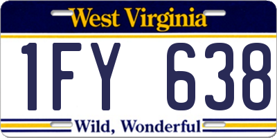 WV license plate 1FY638