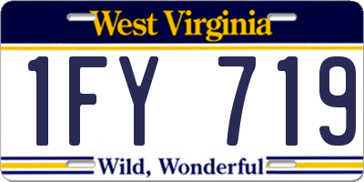 WV license plate 1FY719