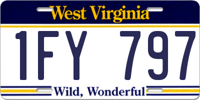 WV license plate 1FY797