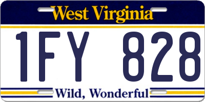WV license plate 1FY828