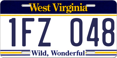 WV license plate 1FZ048
