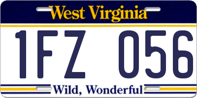 WV license plate 1FZ056