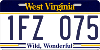 WV license plate 1FZ075