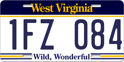 WV license plate 1FZ084
