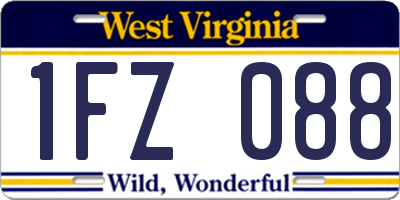 WV license plate 1FZ088