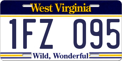 WV license plate 1FZ095