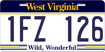 WV license plate 1FZ126