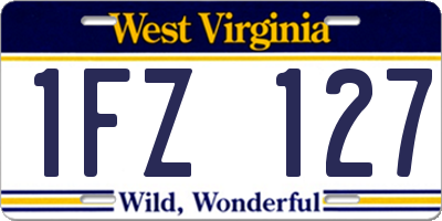 WV license plate 1FZ127