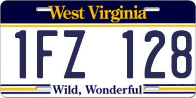 WV license plate 1FZ128