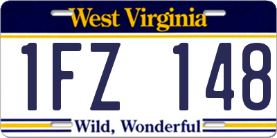 WV license plate 1FZ148