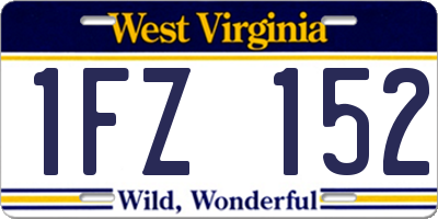 WV license plate 1FZ152