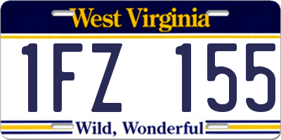 WV license plate 1FZ155