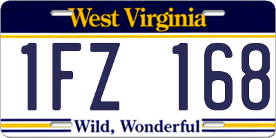 WV license plate 1FZ168