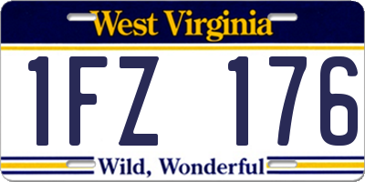 WV license plate 1FZ176