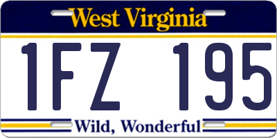 WV license plate 1FZ195