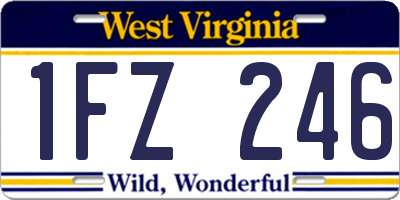 WV license plate 1FZ246