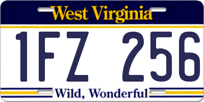 WV license plate 1FZ256